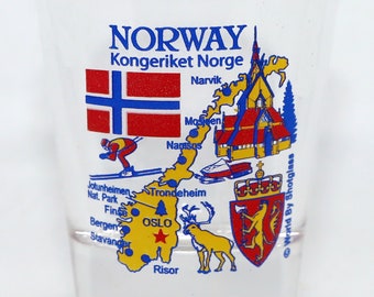 Norway Landmarks And Icons Collage Shot Glass