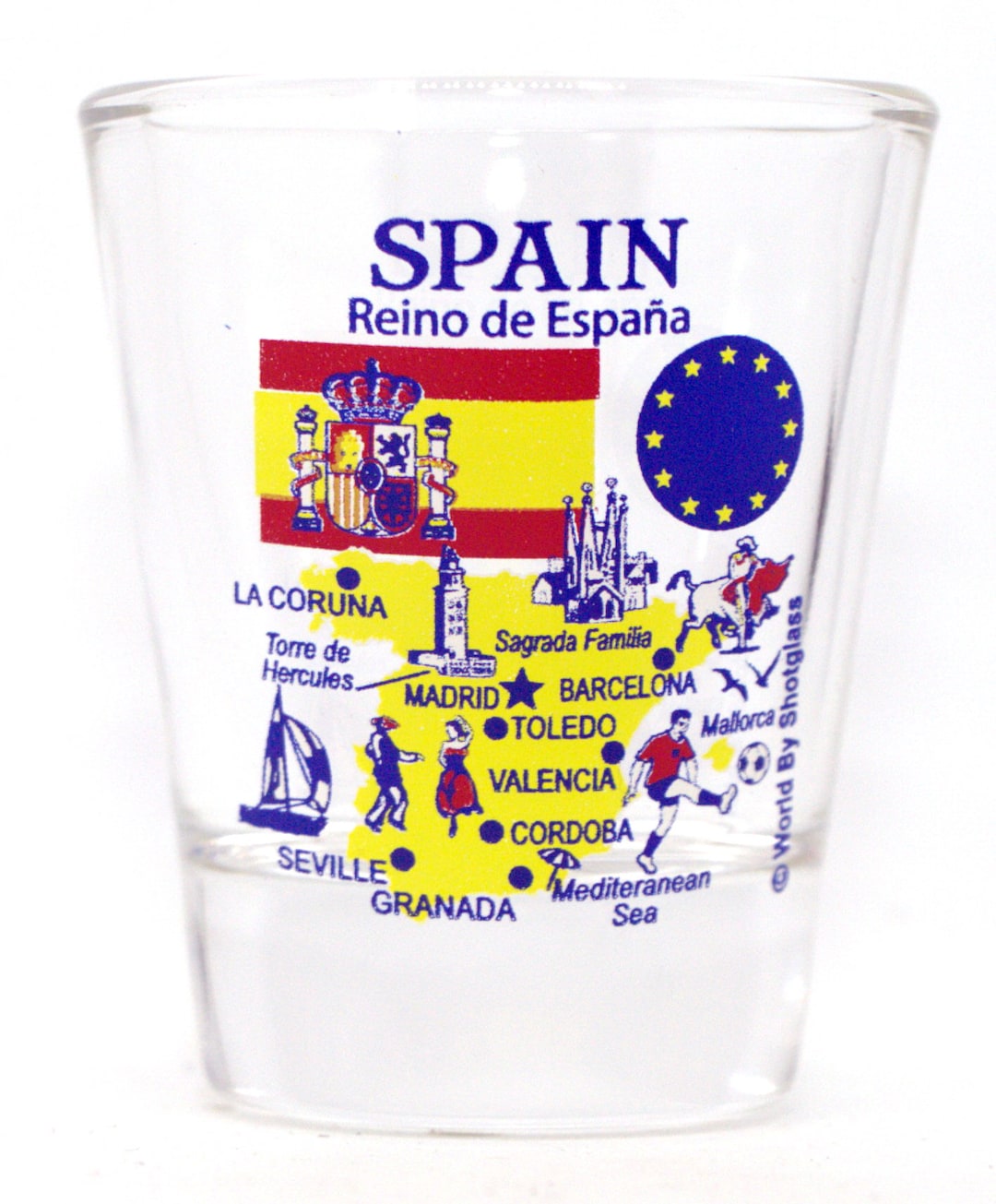 SWEDEN EU SERIES LANDMARKS AND ICONS COLLAGE SHOT GLASS