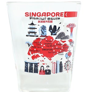 Singapore Landmarks and Icons Collage Shot Glass