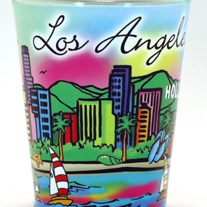 Copo de shot arco-íris neon Los Angeles Califórnia