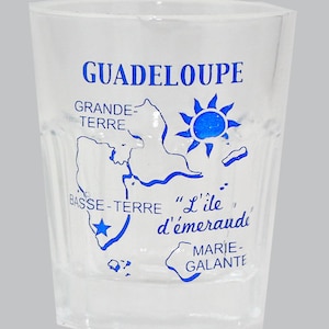 Guadeloupe Vintage Map Outline Shot Glass