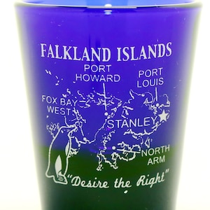 Falkland Islands Cobalt Blue Shot Glass
