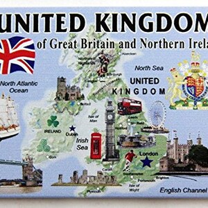 United Kingdom England Souvenir Fridge Magnet 2.5 Inches X 3.5 Inches