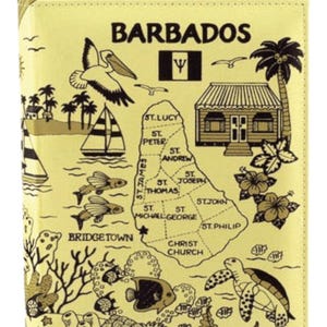Barbados Map Embossed Photo Album 200 Photos / 4x6