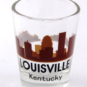 Louisville Kentucky Sunset Skyline Shot Glass