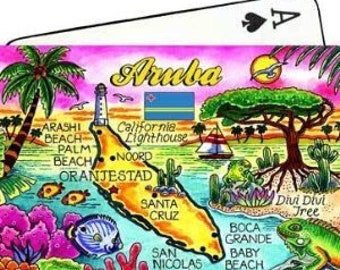 Aruba Map Collectible Souvenir Playing Cards