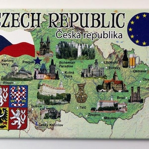 Czech Republic EU Series Souvenir Fridge Magnet 2.5 inches X 3.5 inches