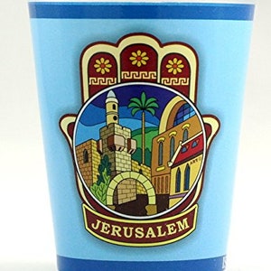 Jerusalem Israel Hamsa Shot Glass