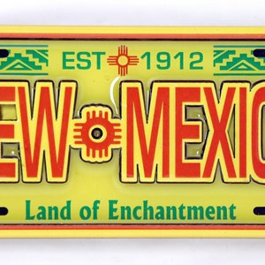 New Mexico License Plate Dual Layer MDF magnet