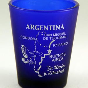 Argentina Cobalt Blue Frosted Shot Glass