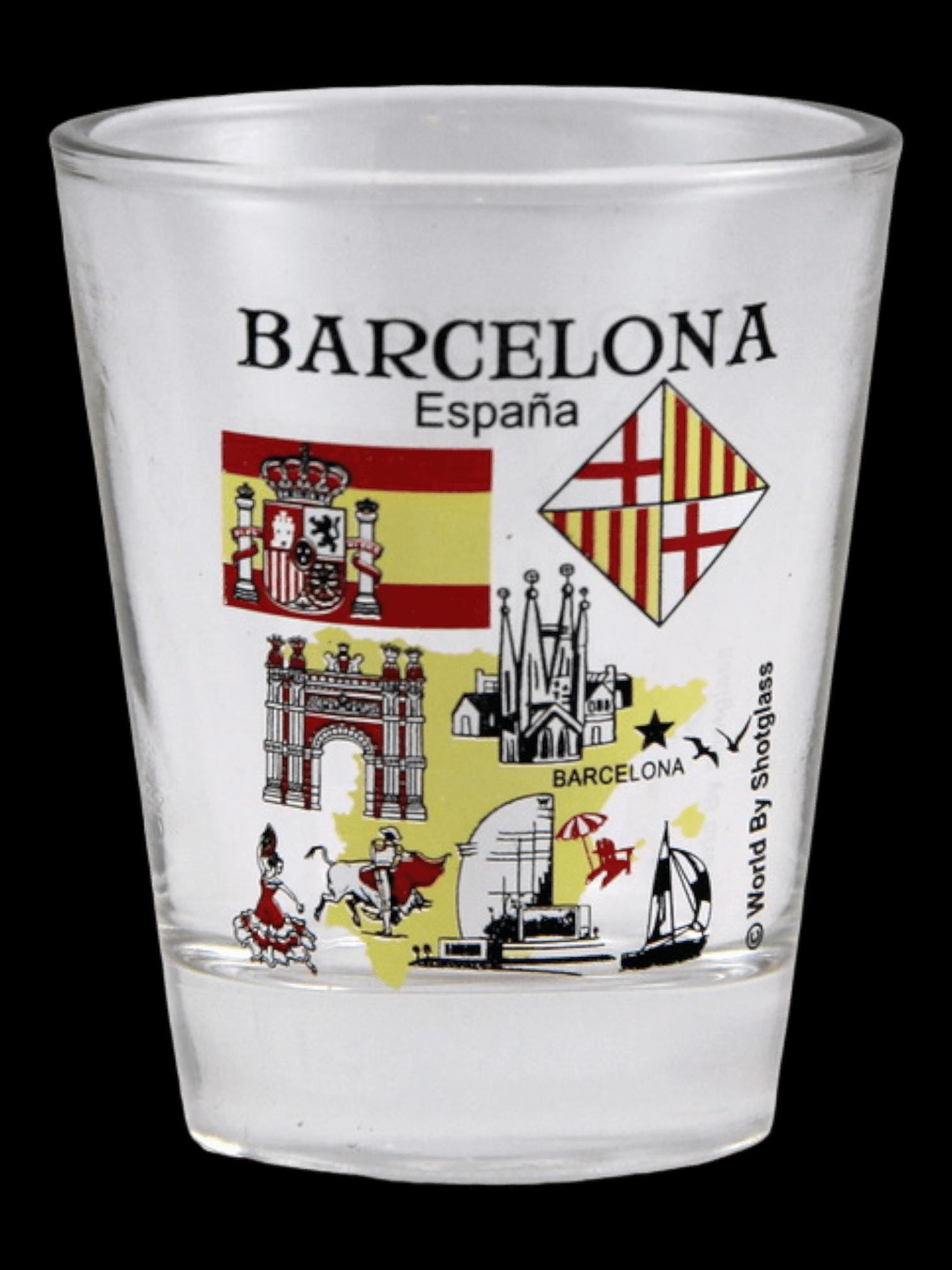 Barcelona Spanien Große Spanische Städte Sammlung Schnapsglas