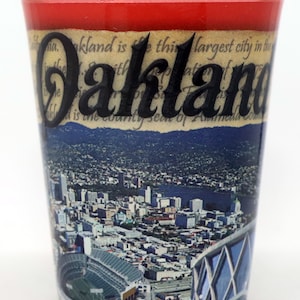 Oakland California Stamp Design Shot Glass