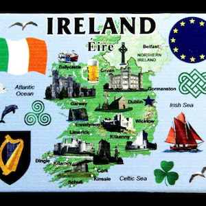 Ireland EU Series Souvenir Fridge Magnet 2.5 inches X 3.5 inches