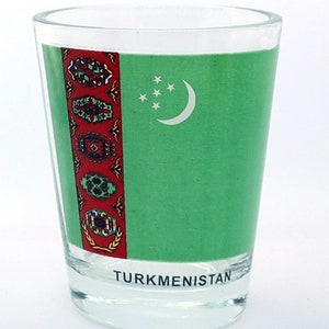 Turkmenistan Flag Shot Glass