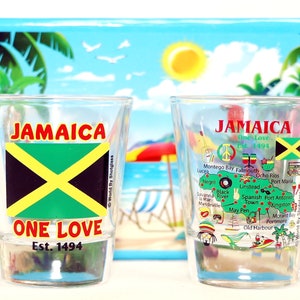 Jamaica Caribbean Shot Glass Boxed Set (set Of 2)