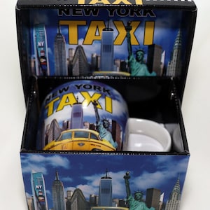 New York Yellow Taxi Cab Boxed Coffee Mug 12 oz