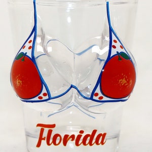 Florida Oranges Bikini Bust 3d Shot Glass