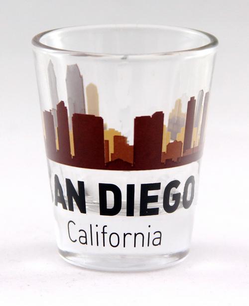 Las Vegas Nevada B & W Gold Ceramic Shot Glass