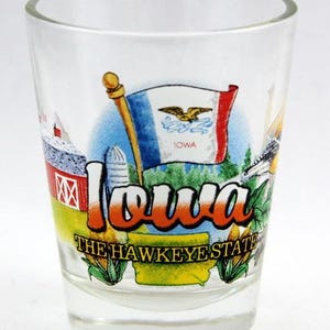 Iowa Hawkeye State Elements Shot Glass