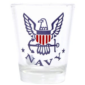 US Navy Logo Shot Glass (Officially Licensed Product By US Navy)