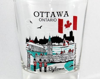 Colección de grandes ciudades canadienses de Ottawa, Ontario, Canadá, vaso de chupito