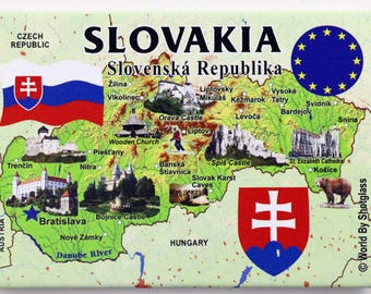Slovakia EU Series Souvenir Fridge Magnet 2.5 inches X 3.5 inches