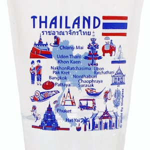 Thailand Landmarks And Icons Collage Shot Glass
