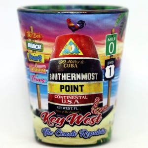 Key West Florida Scene In-and-Out Shot Glass