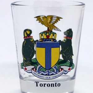 Toronto Ontario Canada Coat Of Arms Shot Glass