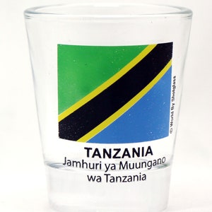 Tanzania Flag Shot Glass