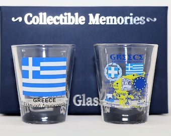 ギリシャ土産 ショットグラスセット（2個セット） - Etsy 日本