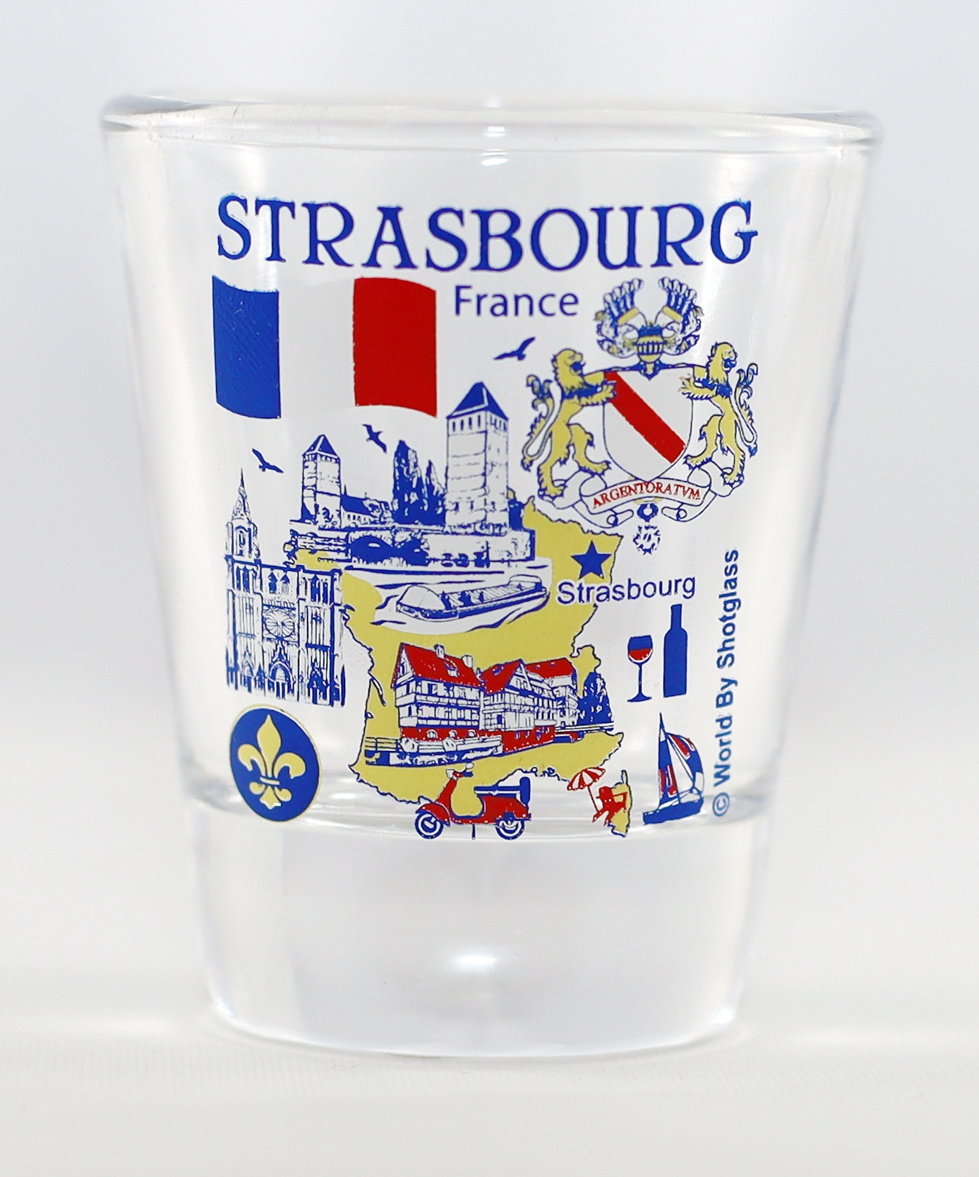 Vaso de chupito de la colección de las grandes ciudades francesas de Estrasburgo, Francia