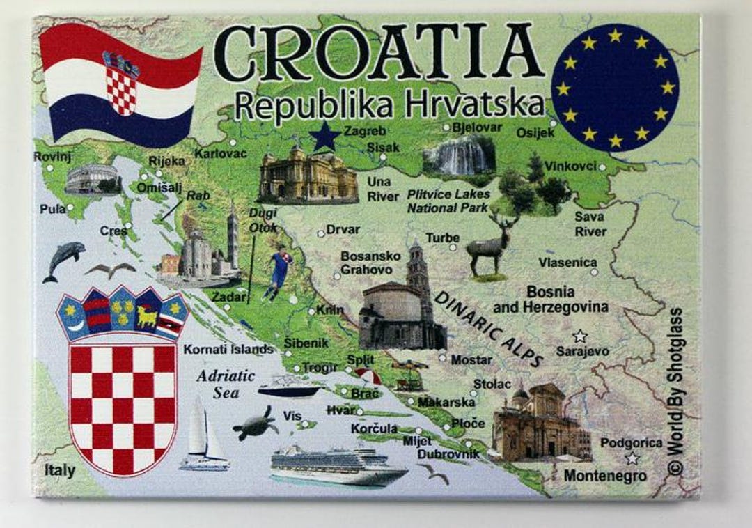 Magnete Da Frigo Estonia EU Series Souvenir, 6,3 X 8,9 Cm, Vinile Rigido