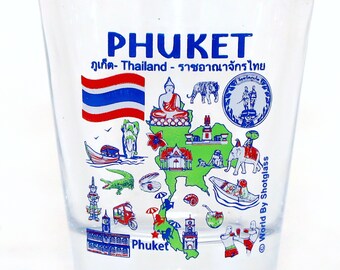 Vaso Chupito Bangkok - Coleccionable Con Iconos Tailandeses (5.7cm)