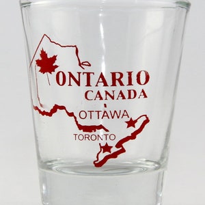 Ontario Canada (9 In Series Of 13) Shot Glass. Collect Them All!