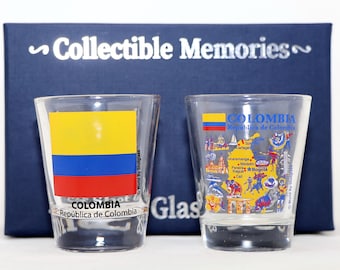 Colombia Souvenir Boxed Shot Glass Set (Set of 2)