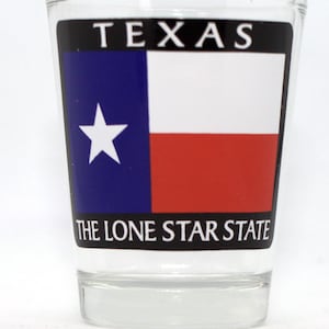 Vaso de chupito con bandera del estado de Texas The Lone Star