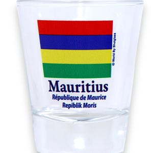 Mauritius Flag Shot Glass