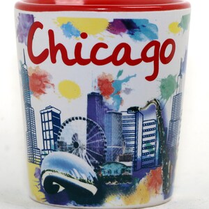 Chicago Chicago Keramik Leichte Wasserfarbe Schnapsglas