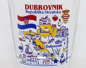 Copo de shot da coleção de grandes cidades croatas de Dubrovnik Croácia