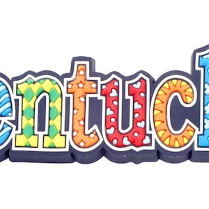 Kentucky Festive Multicolor Letters Fridge Souvenir Magnet