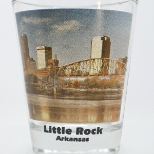 Little Rock Arkansas City Skyline Color Photo Shot Glass