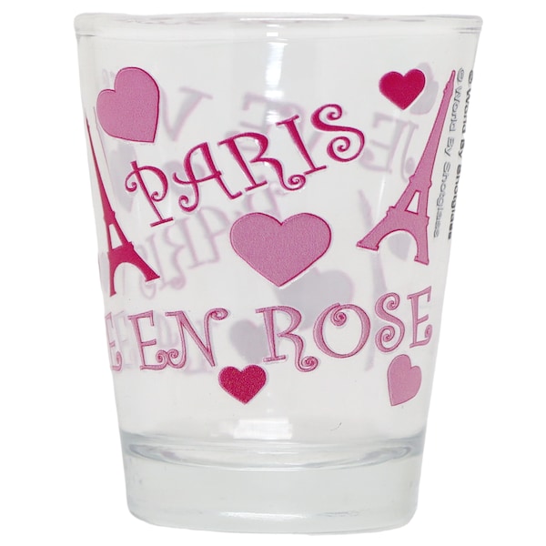 Paris France Eiffel Tower And Hearts Collage Shot Glass