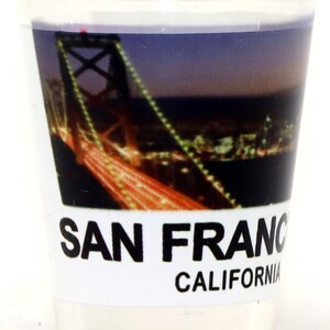 San Francisco Kalifornien Golden Gate Bridge Farbe Foto Schnapsglas