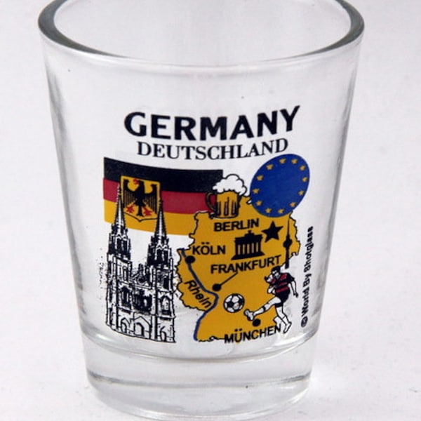 Germany EU Series Landmarks and Icons Collage Shot Glass