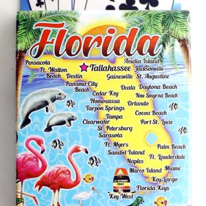 Florida Map Neue Sammler Souvenir Spielkarten mit Header