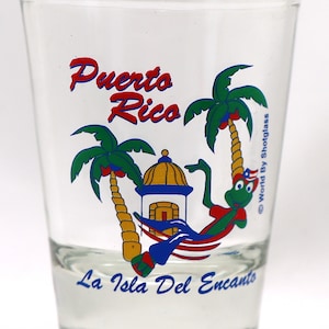 Puerto Rico La Isla Del Encanto Frog Shot Glass