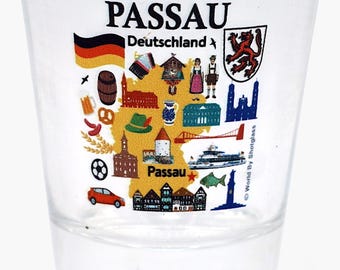Passau Niemcy Kolekcja wielkich niemieckich miast Kieliszek do shotów