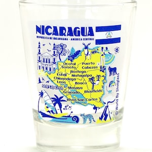 Nicaragua Landmarks And Icons Collage Shot Glass