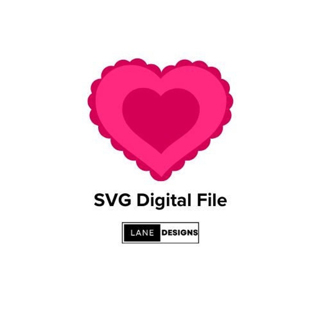 Heart SVG Digital Download and Print File for Cricut or Silhouette - Etsy